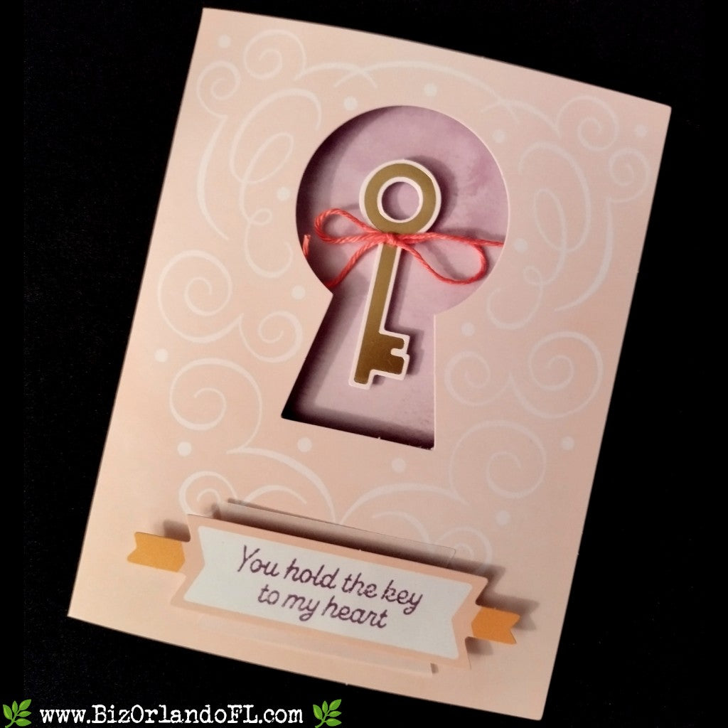 LOVE / ROMANCE: You Hold The Key To My Heart Handmade Greeting Card by Kathryn McHenry