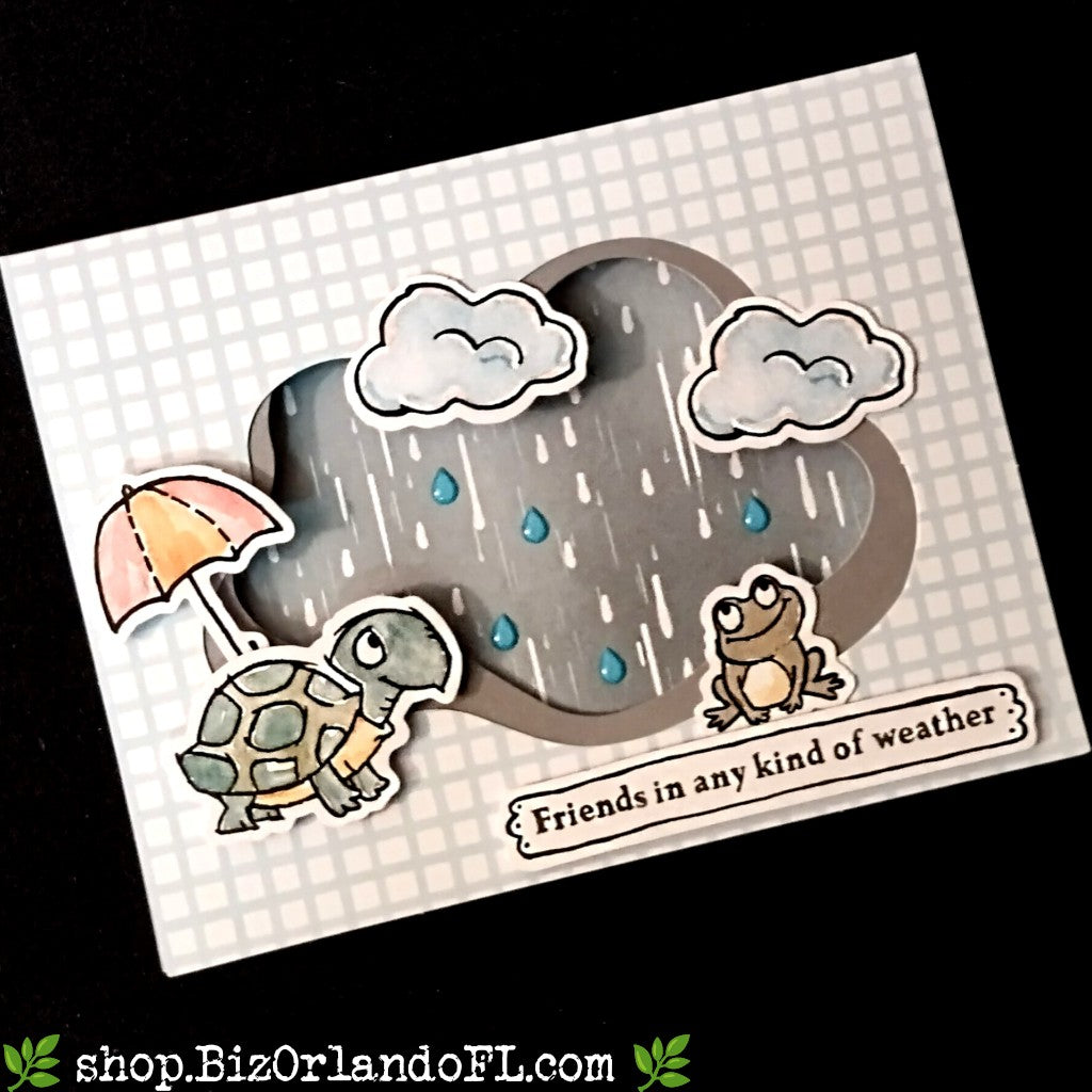 ENCOURAGEMENT: Friends In Any Kind Of Weather Handcrafted Greeting Card by Kathryn McHenry