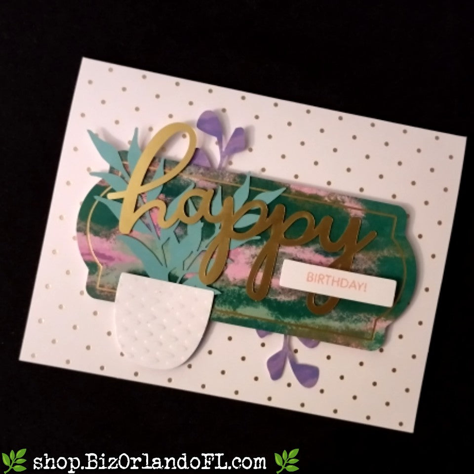 BIRTHDAY: Happy Birthday Handcrafted Greeting Card by Kathryn McHenry