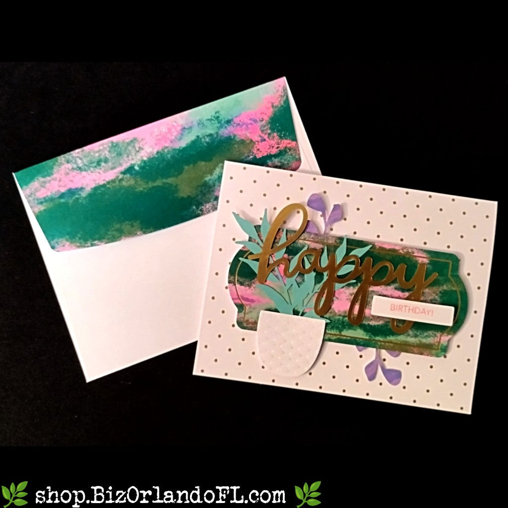 BIRTHDAY: Happy Birthday Handcrafted Greeting Card by Kathryn McHenry
