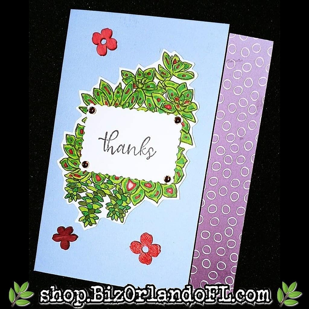 THANK YOU: Thanks Handcrafted Greeting Card by Kathryn McHenry