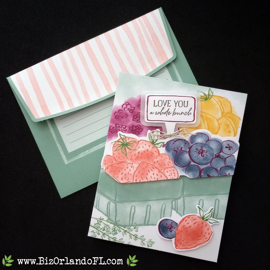 LOVE / ROMANCE: Love You A Whole Bunch Handcrafted Greeting Card by Kathryn McHenry