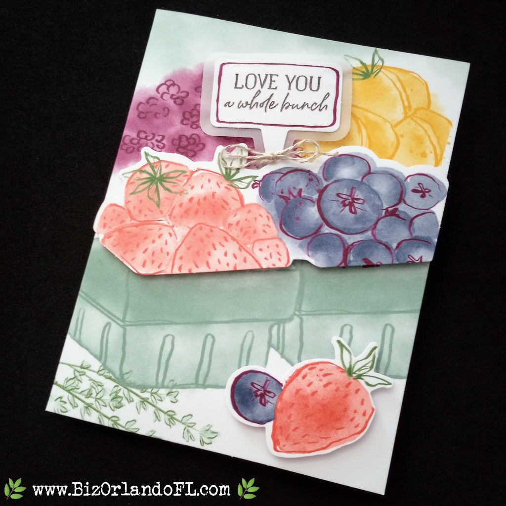 LOVE / ROMANCE: Love You A Whole Bunch Handcrafted Greeting Card by Kathryn McHenry