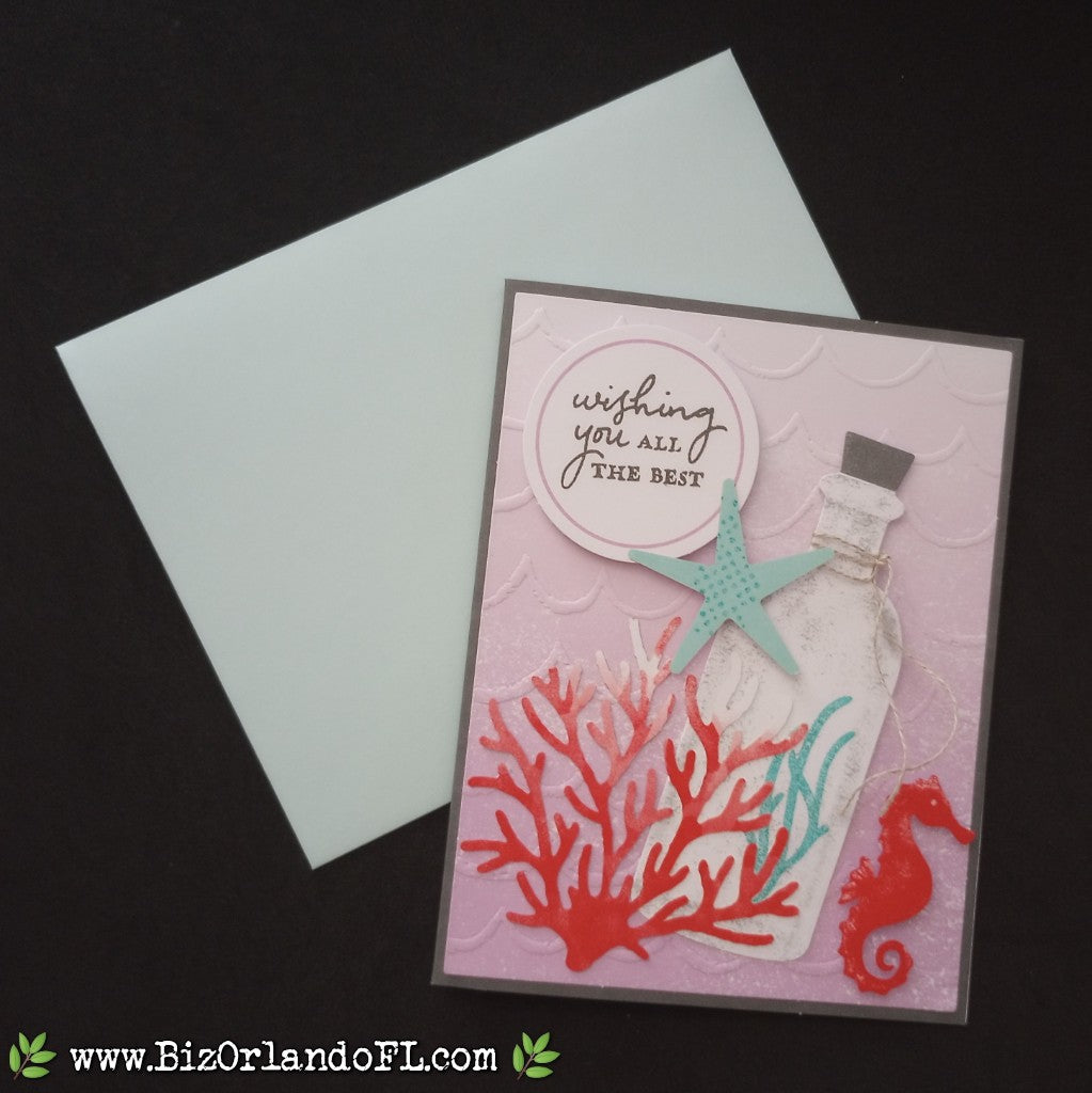 ENCOURAGEMENT: Wishing You All The Best Handcrafted Greeting Card by Kathryn McHenry