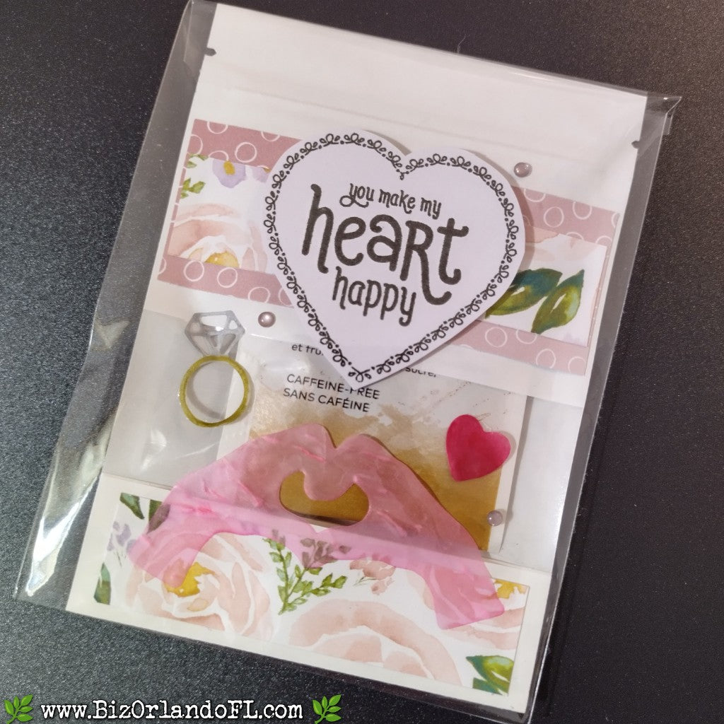 TREAT BAGS: Valentine's Day -- You Make My Heart Happy Handcrafted Treat Bag by Kathryn McHenry