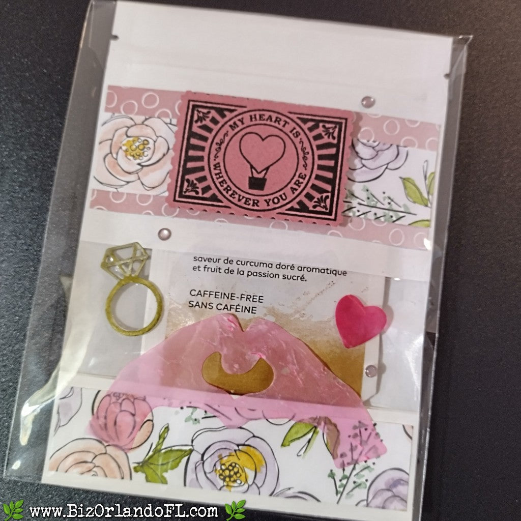 TREAT BAGS: Valentine's Day -- My Heart Is Wherever You Are Handcrafted Treat Bag by Kathryn McHenry