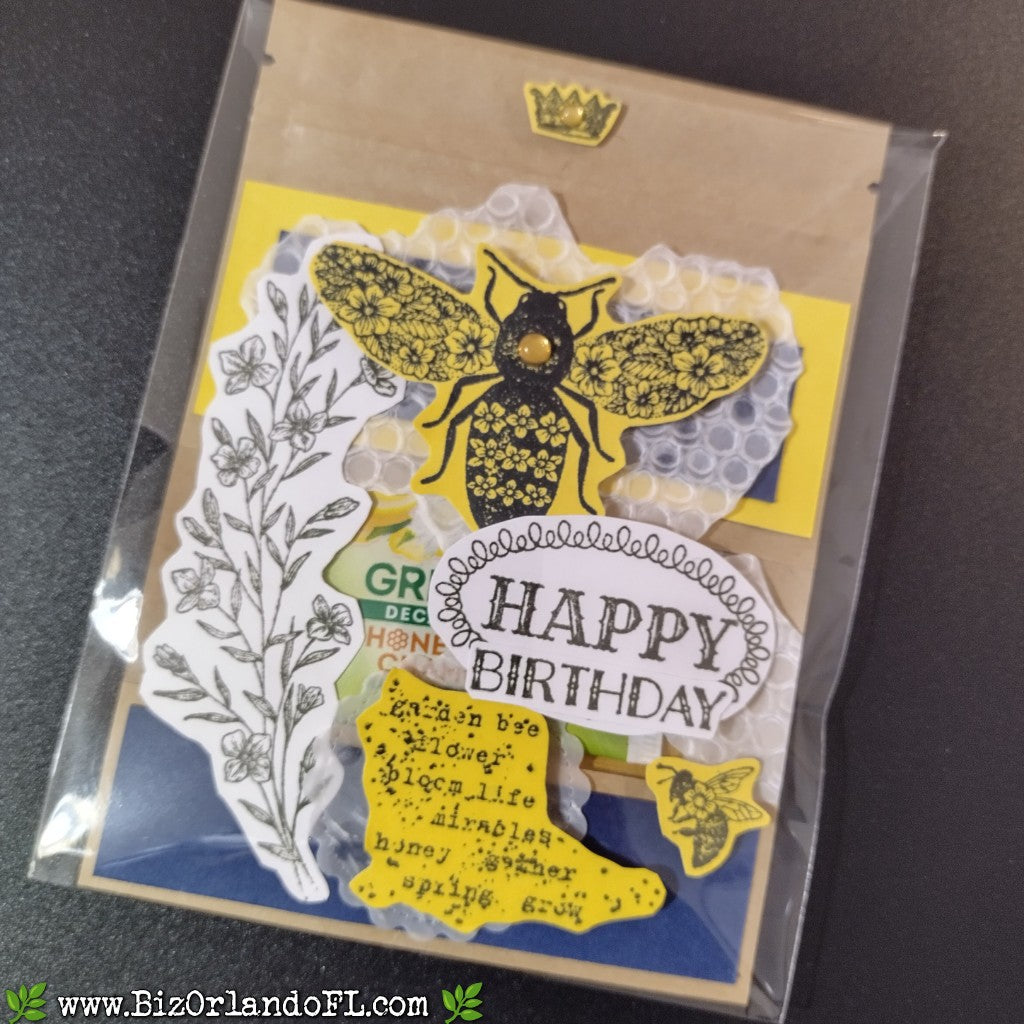 TREAT BAGS: Queen Bee -- Happy Birthday Handcrafted Treat Bag by Kathryn McHenry