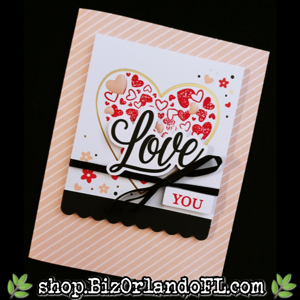 LOVE / ROMANCE: Love You Handmade Greeting Card by Kathryn McHenry