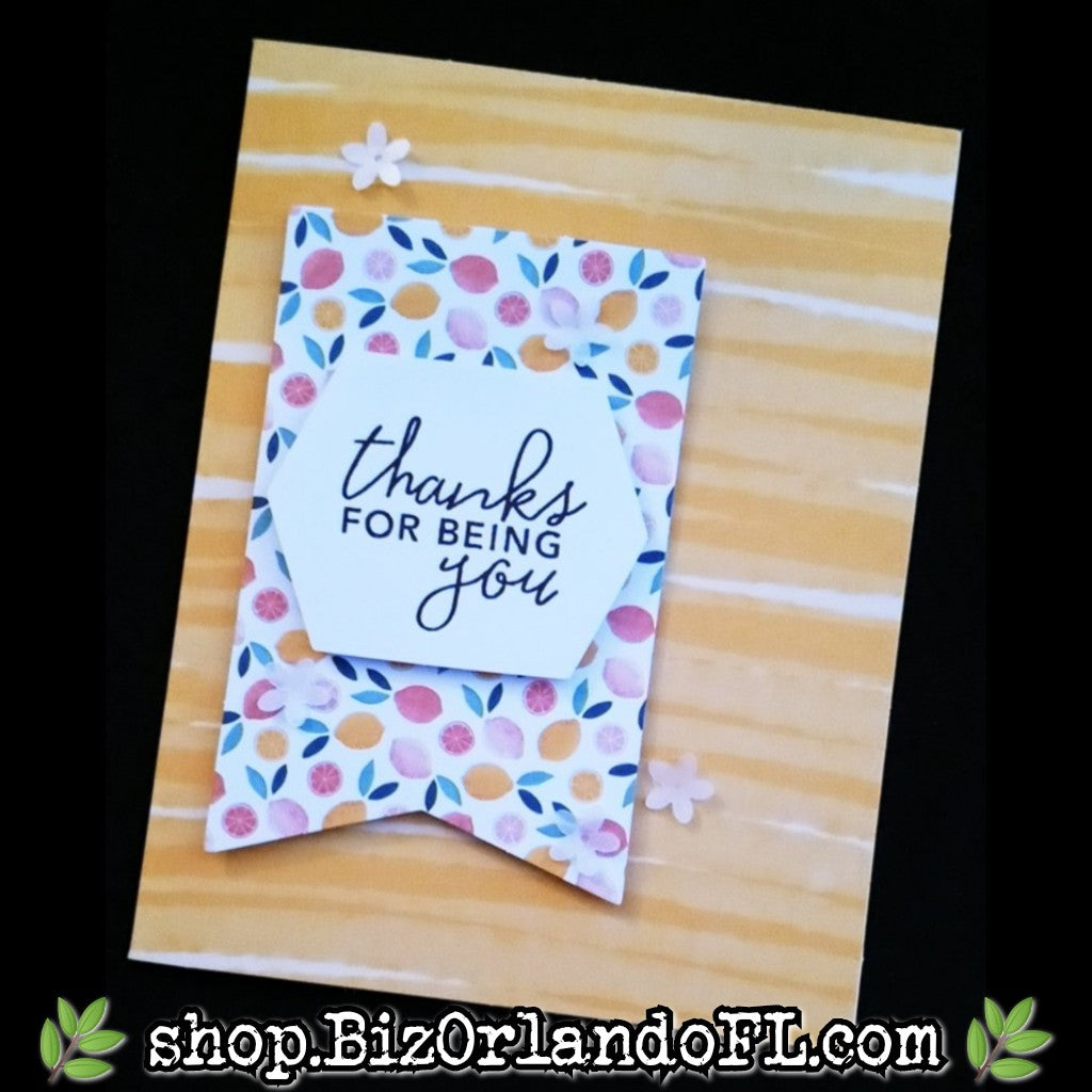 THANK YOU: Thanks For Being You Handcrafted Greeting Card by Kathryn McHenry