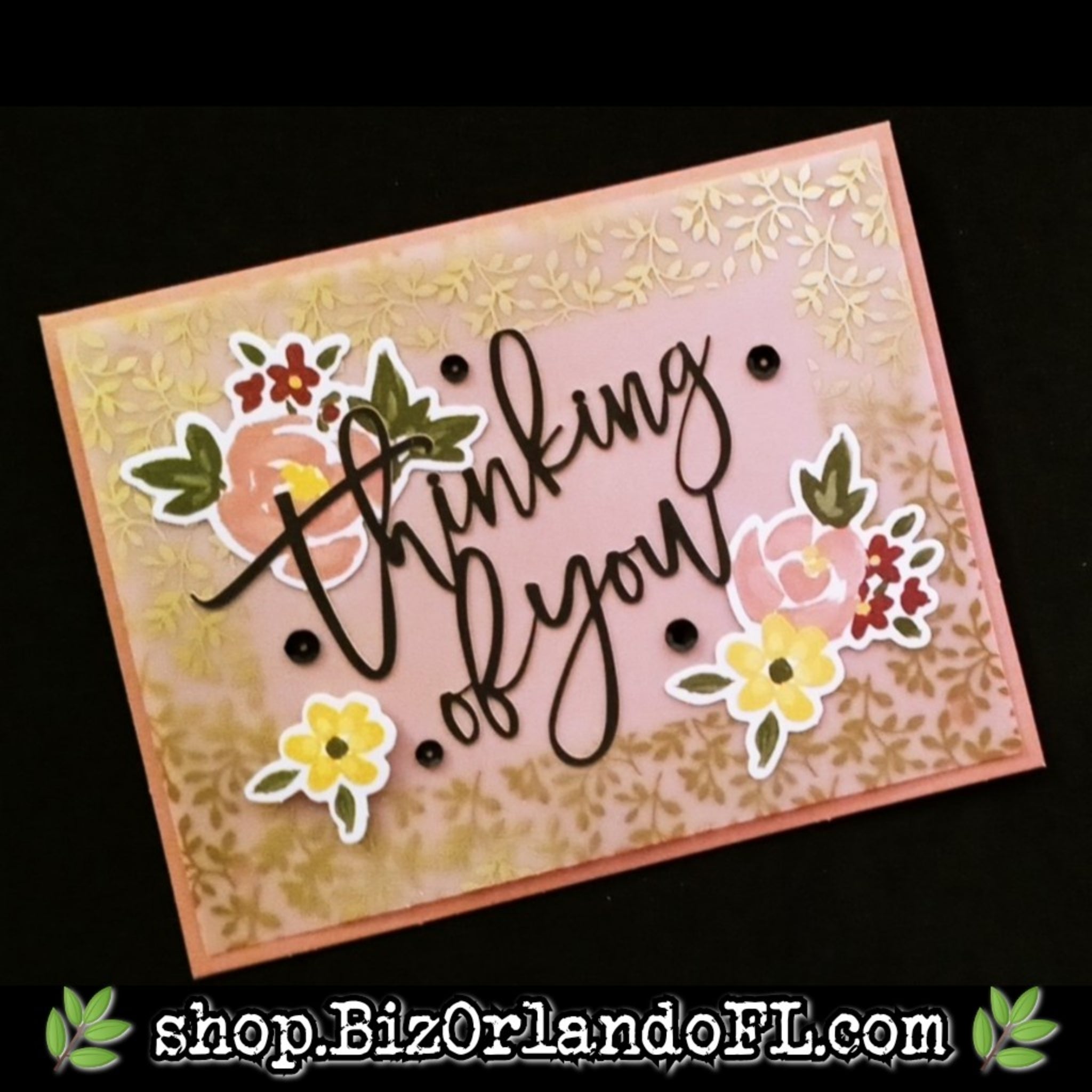 THINKING OF YOU: Thinking Of You Handmade Greeting Card by Kathryn McHenry