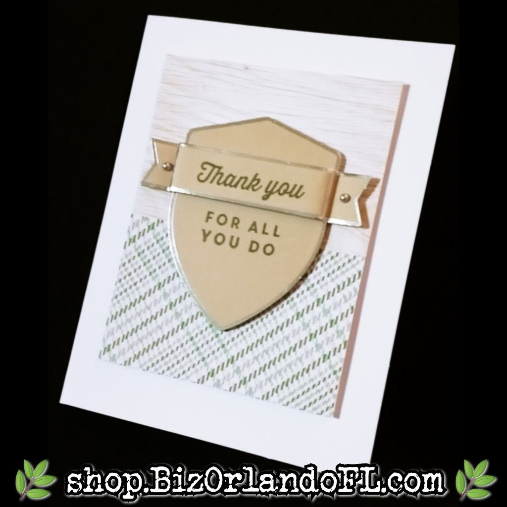 THANK YOU: Thank You For All You Do Handcrafted Greeting Card by Kathryn McHenry