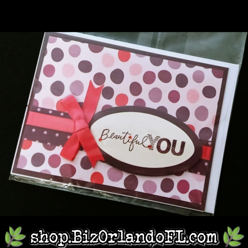 ALL OCCASION: Beautiful You Handmade Greeting Card by Local Artisan