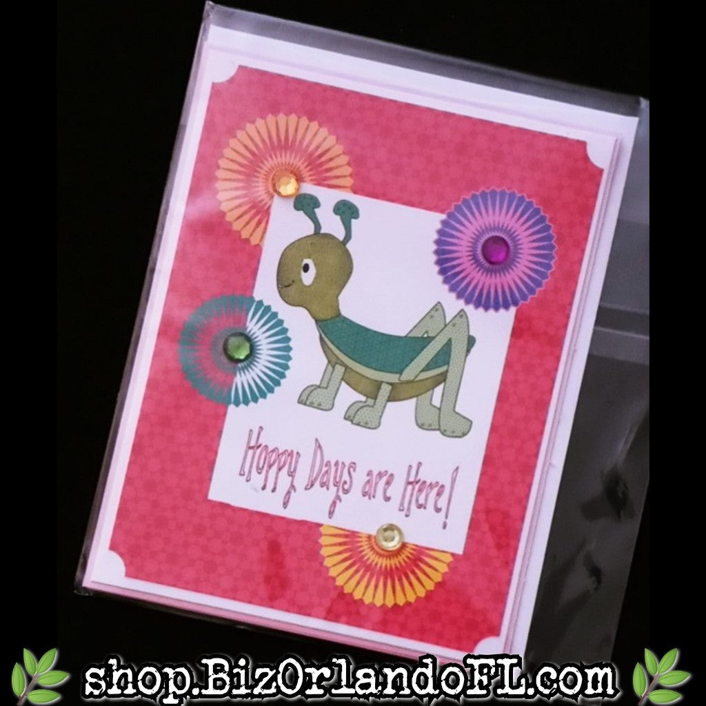 ALL OCCASION: Hoppy Days Are Here! Handmade Greeting Card by Local Artisan