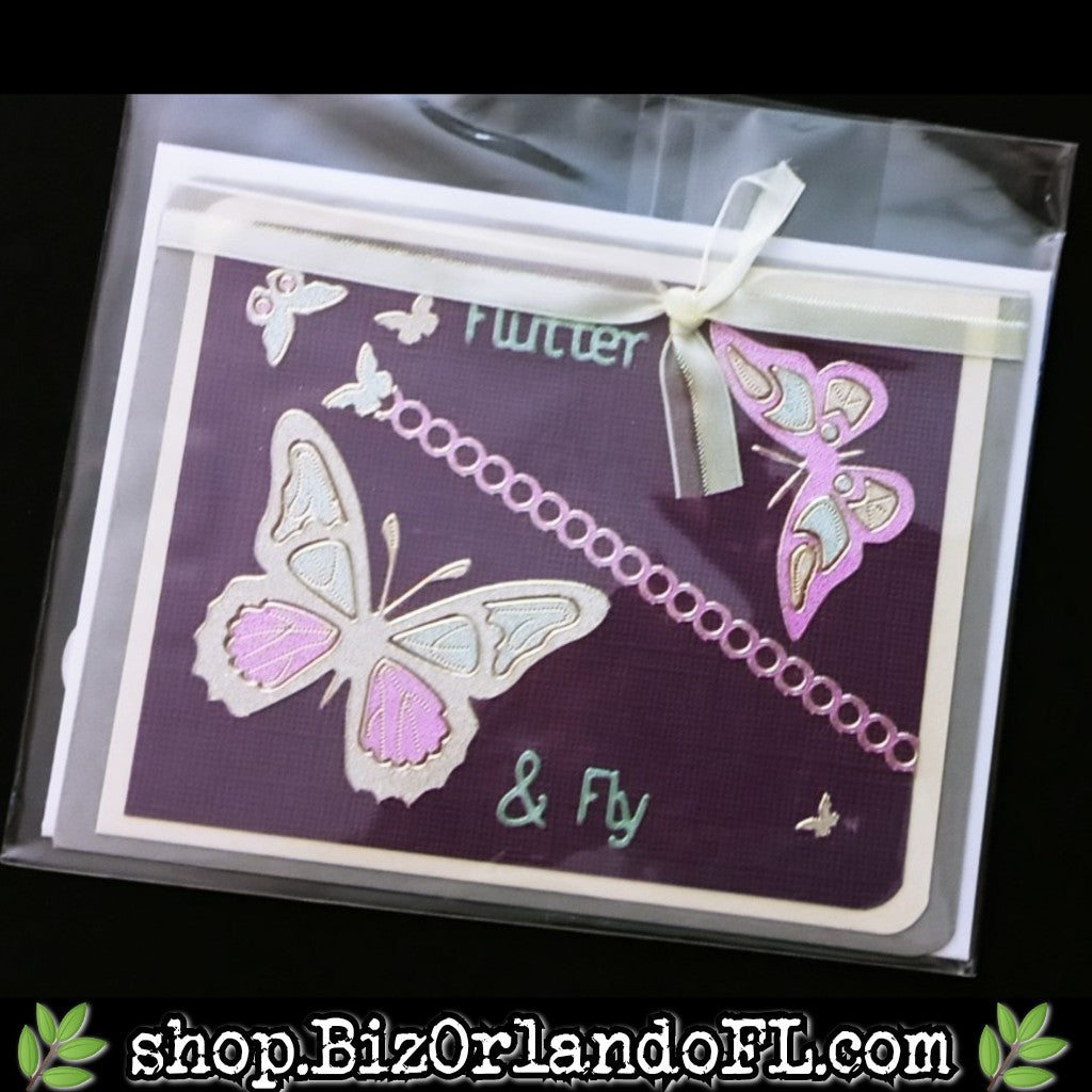 ALL OCCASION: Flutter & Fly Handmade Greeting Card by Local Artisan