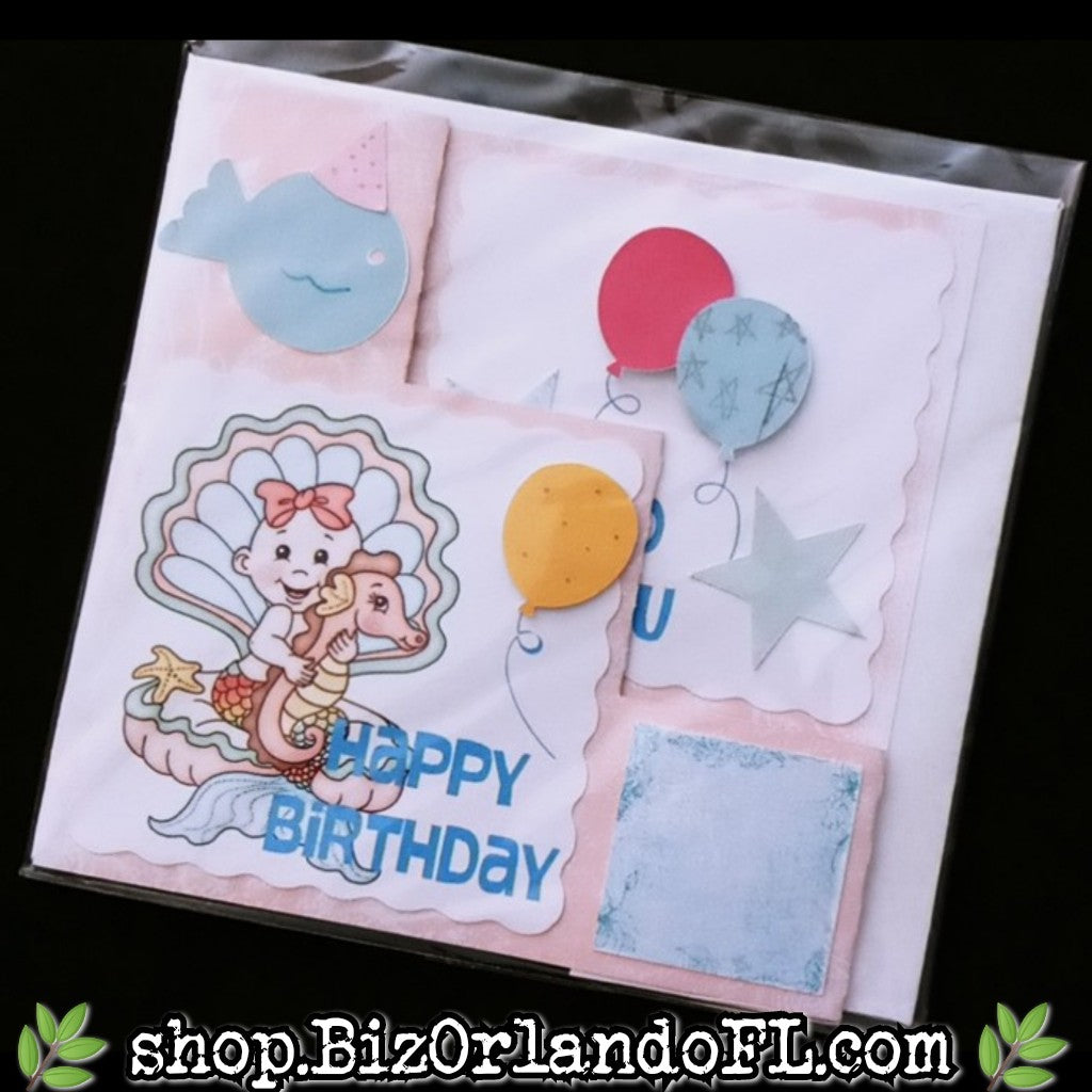 BIRTHDAY: Happy Birthday Handmade Greeting Card by Local Artisan