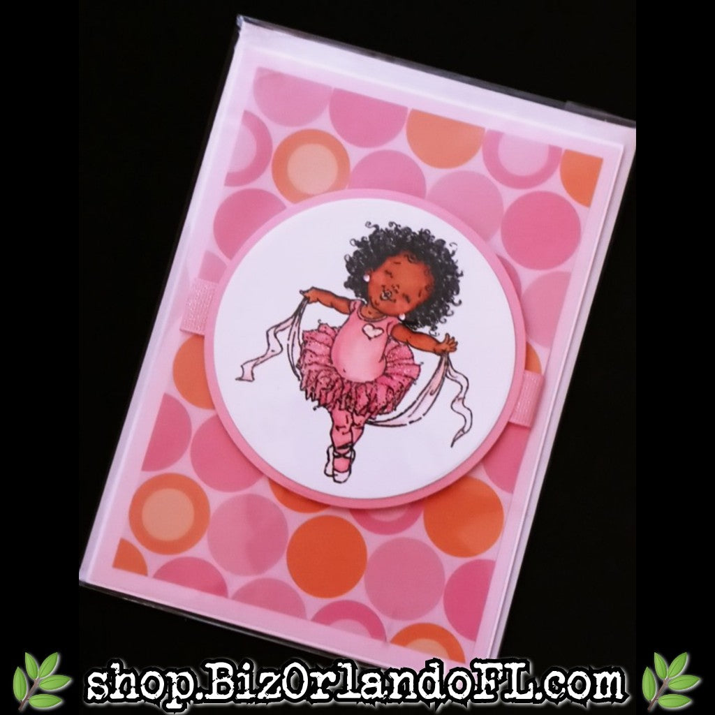 ALL OCCASION: Ballerina Theme Handmade Greeting Card by Local Artisan