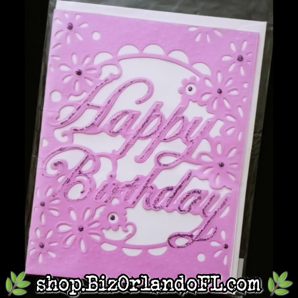 BIRTHDAY: Happy Birthday Handmade Greeting Card by Local Artisan