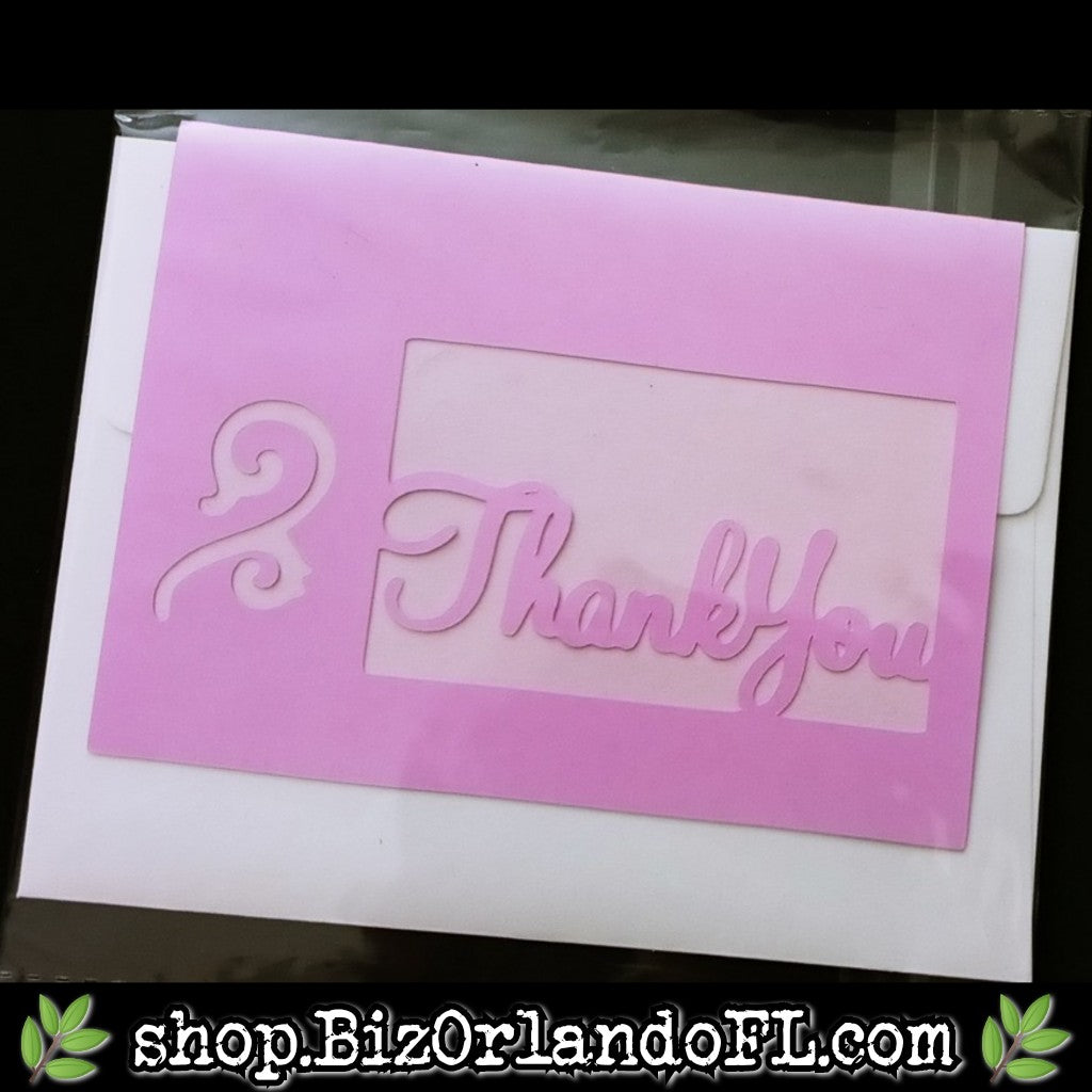 THANK YOU: Thank You Handmade Greeting Card by Local Artisan