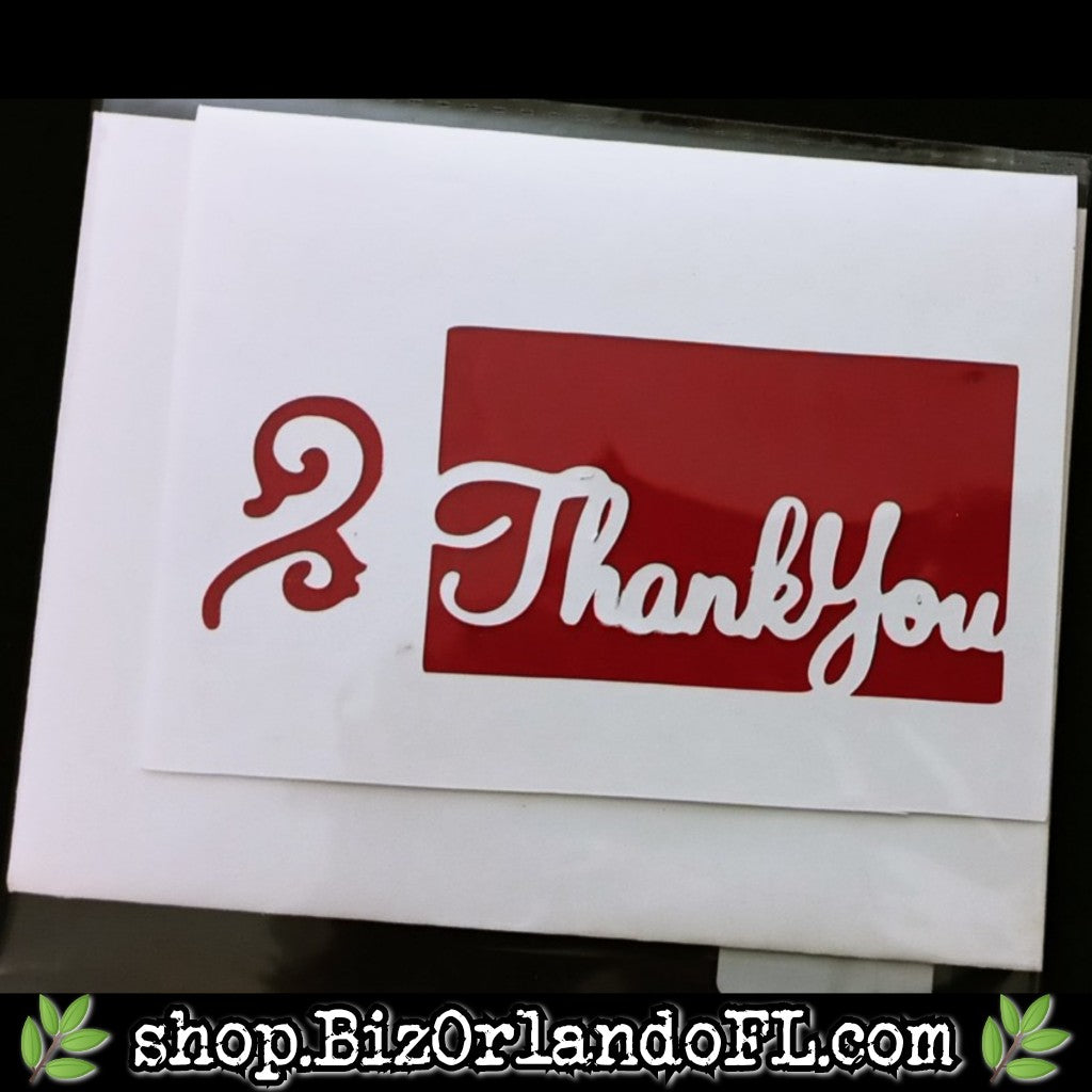 THANK YOU: Thank You Handmade Greeting Card by Local Artisan