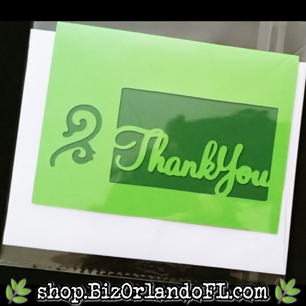THANK YOU: Thank You Handmade Greeting Card by Local Artisan
