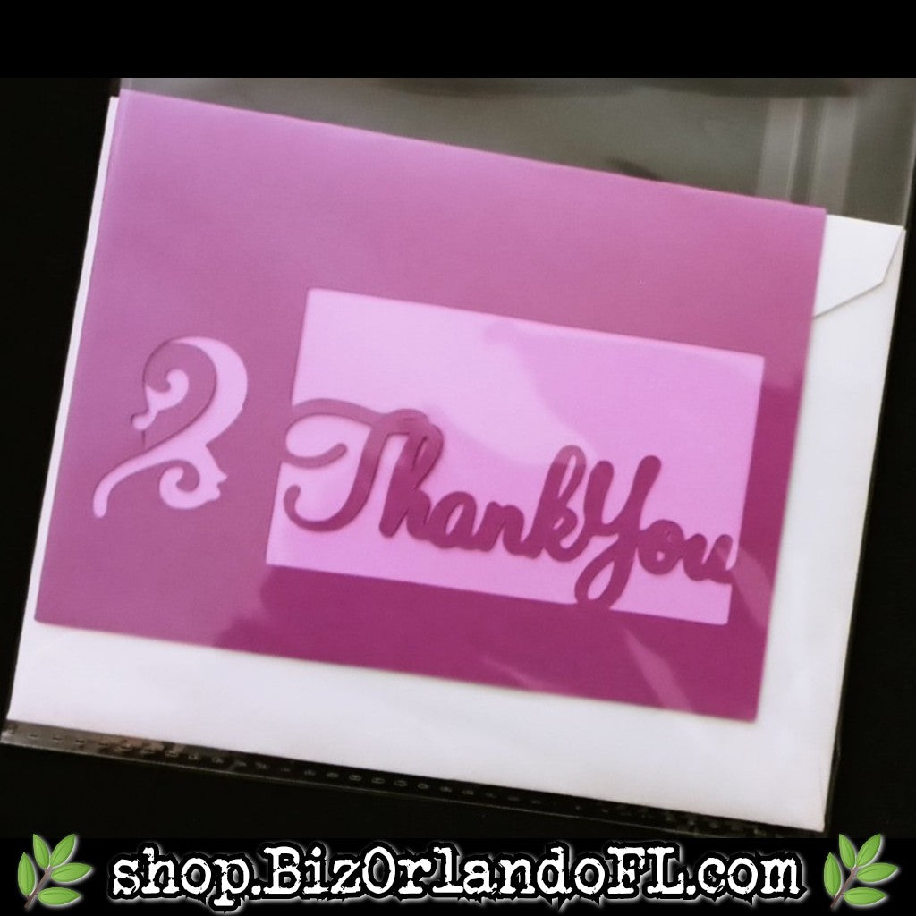 THANK YOU: Thank You Handmade Greeting Card by Local Artisan