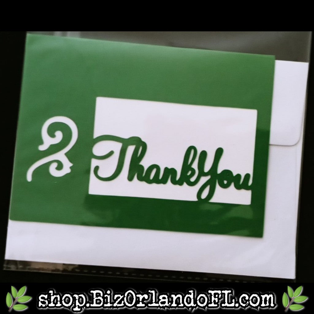 THANK YOU: Thank You Handmade Greeting Card by Local Artisan