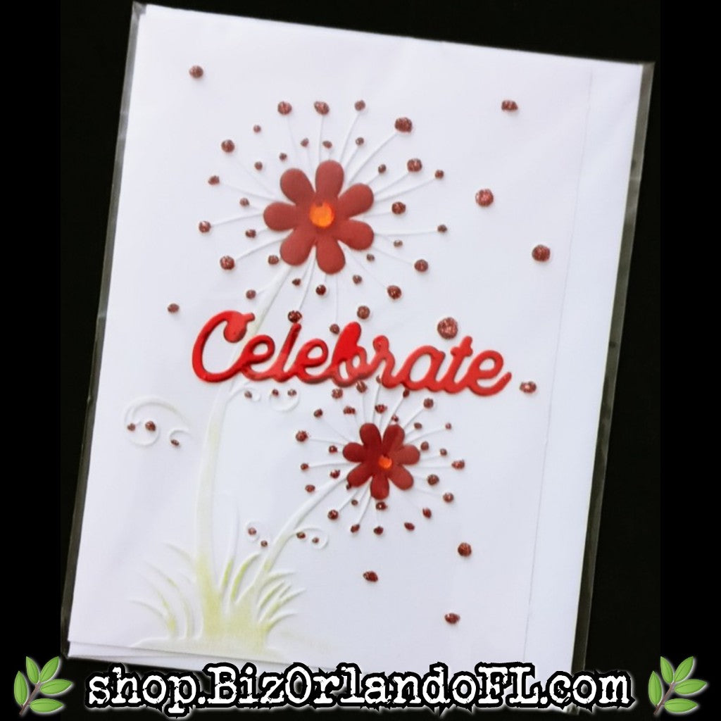BIRTHDAY: Celebrate Handmade Greeting Card by Local Artisan