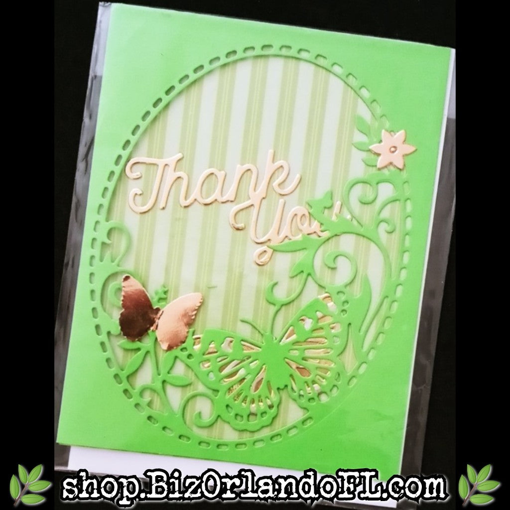 THANK YOU: Thank You Handmade Greeting Card by Local Artisan