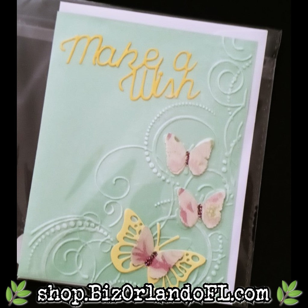 BIRTHDAY: Make A Wish Handmade Greeting Card by Local Artisan