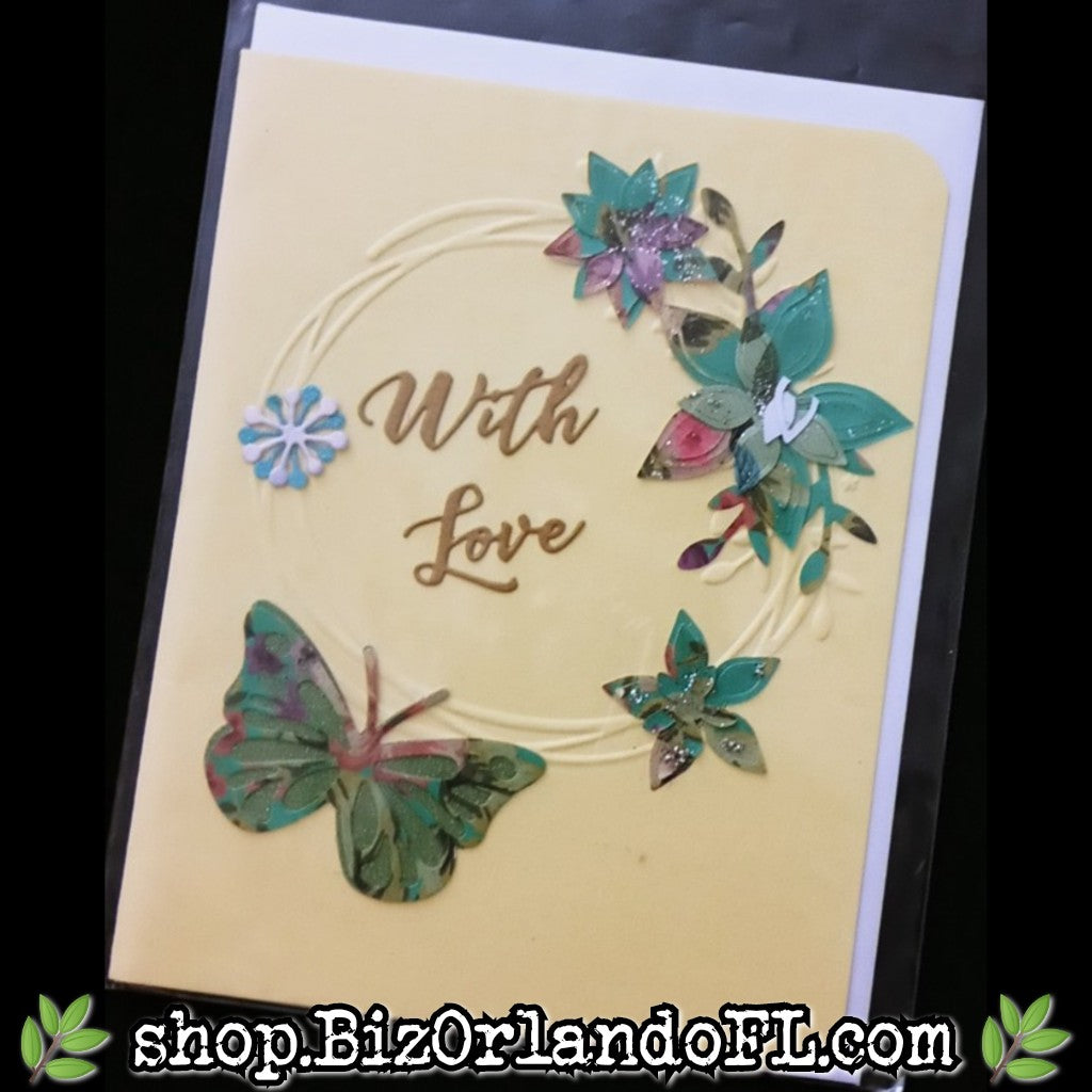 LOVE / ROMANCE: Handmade Greeting Card by Local Artisan