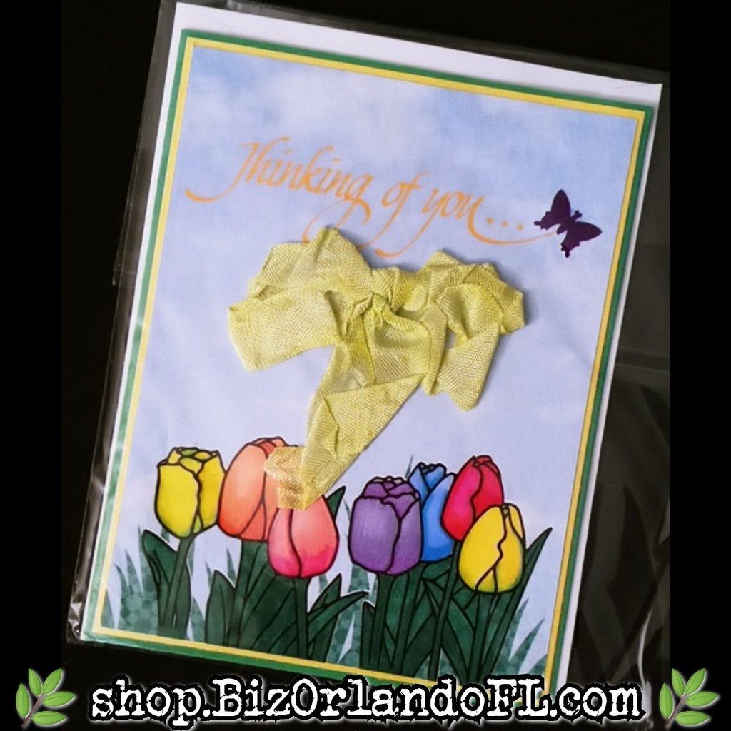 THINKING OF YOU: Thinking Of You Handmade Greeting Card by Local Artisan