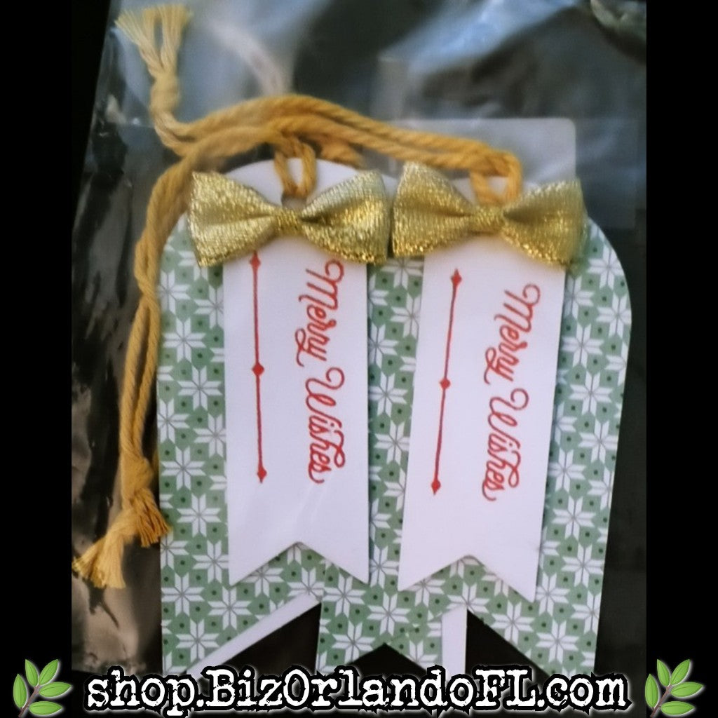 HOLIDAY: Handcrafted & Embellished Gift Tag Sets of 3 by Kathryn McHenry