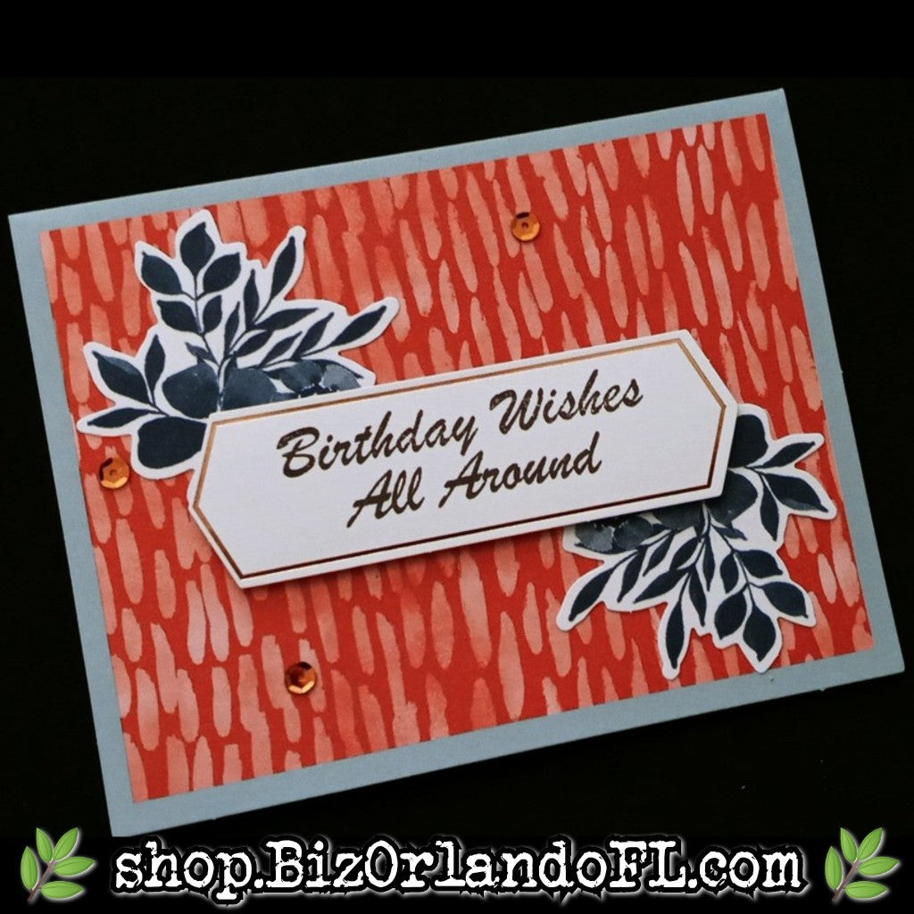 BIRTHDAY: Birthday Wishes All Around Handcrafted Greeting Card by Kathryn McHenry