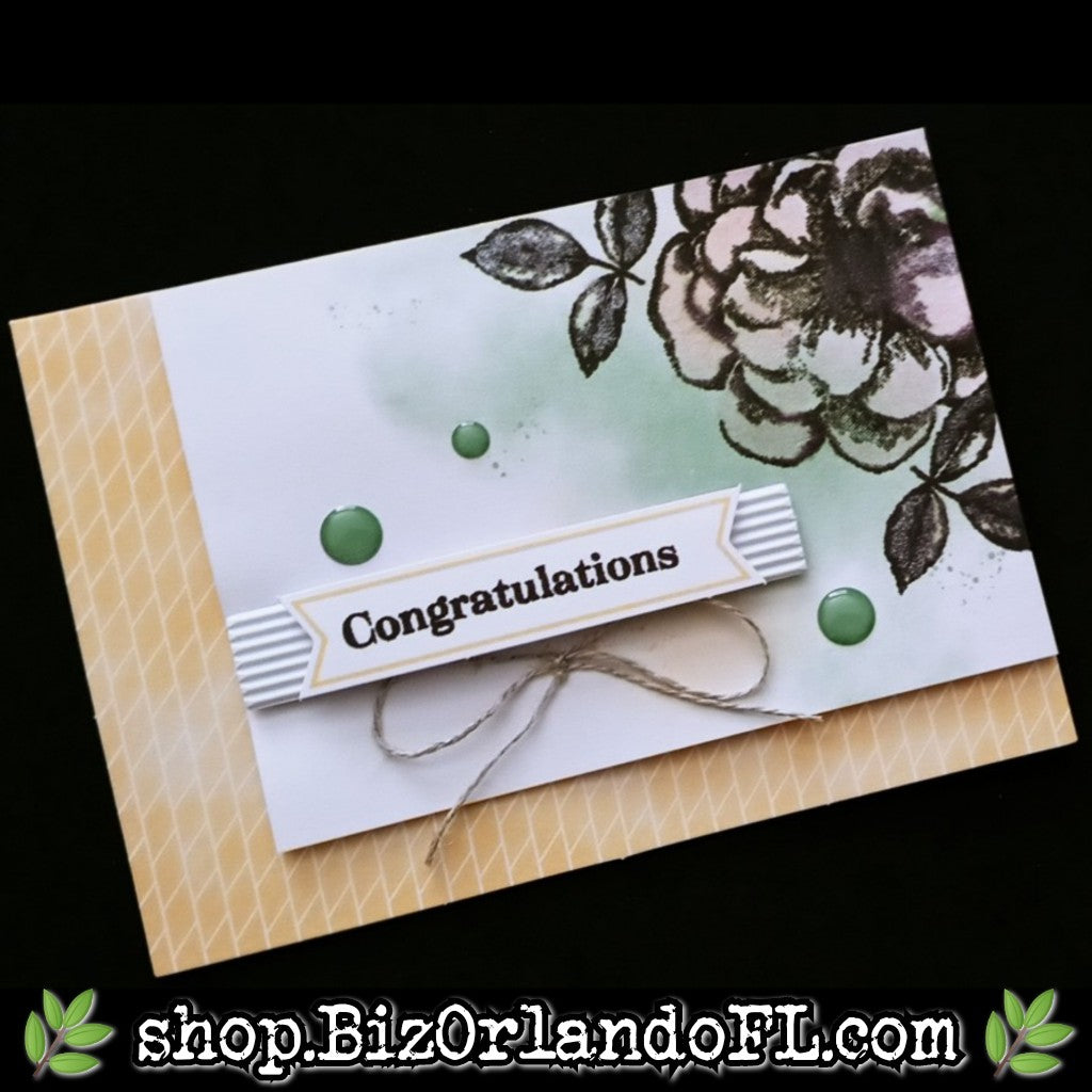 CONGRATS: Congratulations Handmade Greeting Card by Kathryn McHenry