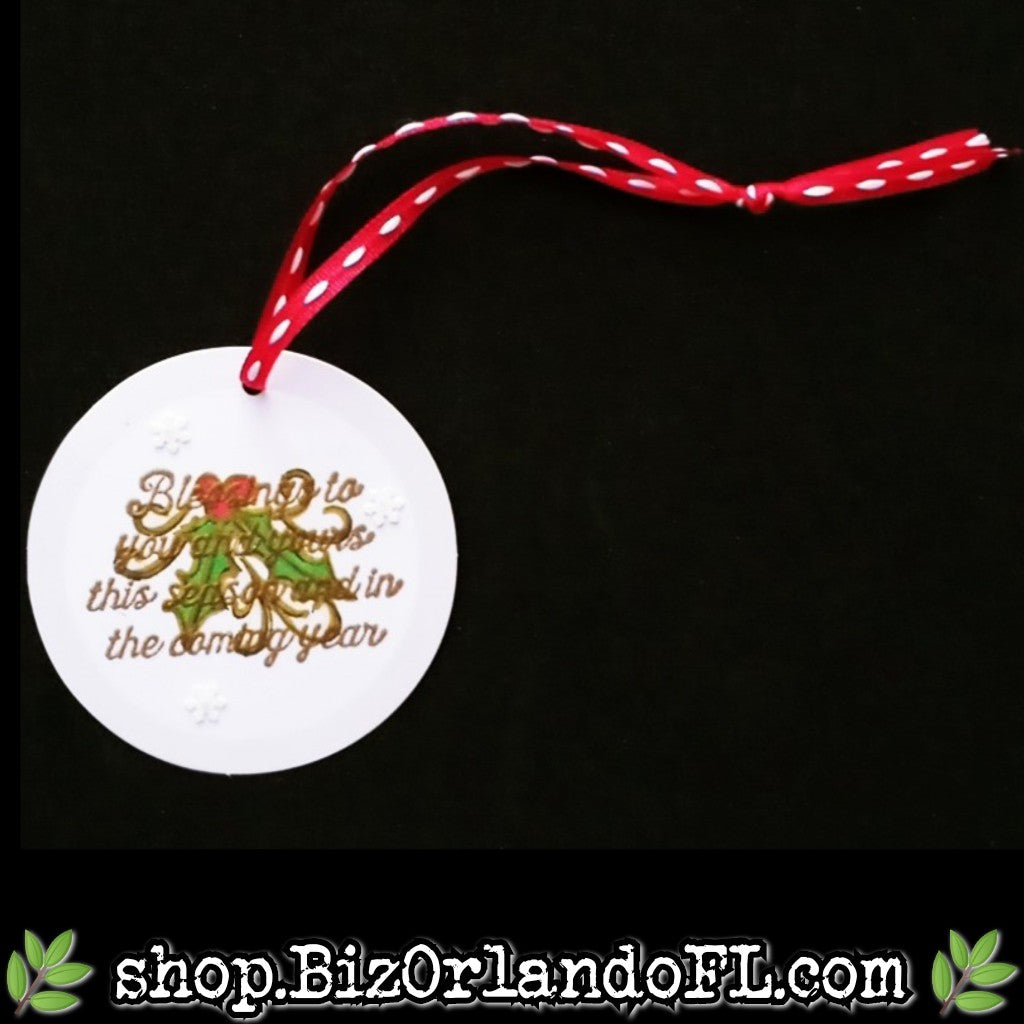 HOLIDAY: Handstamped, Embossed & Embellished Gift Tag Sets of 3 by Kathryn McHenry