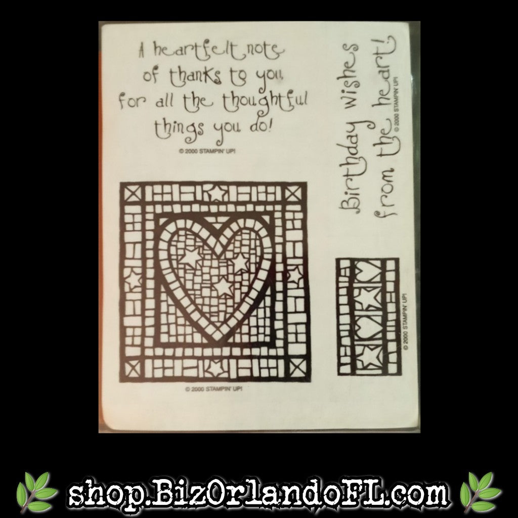STAMPS: Mosaic Heart Holiday Wooden Stamp Set (Stampin' Up!) *