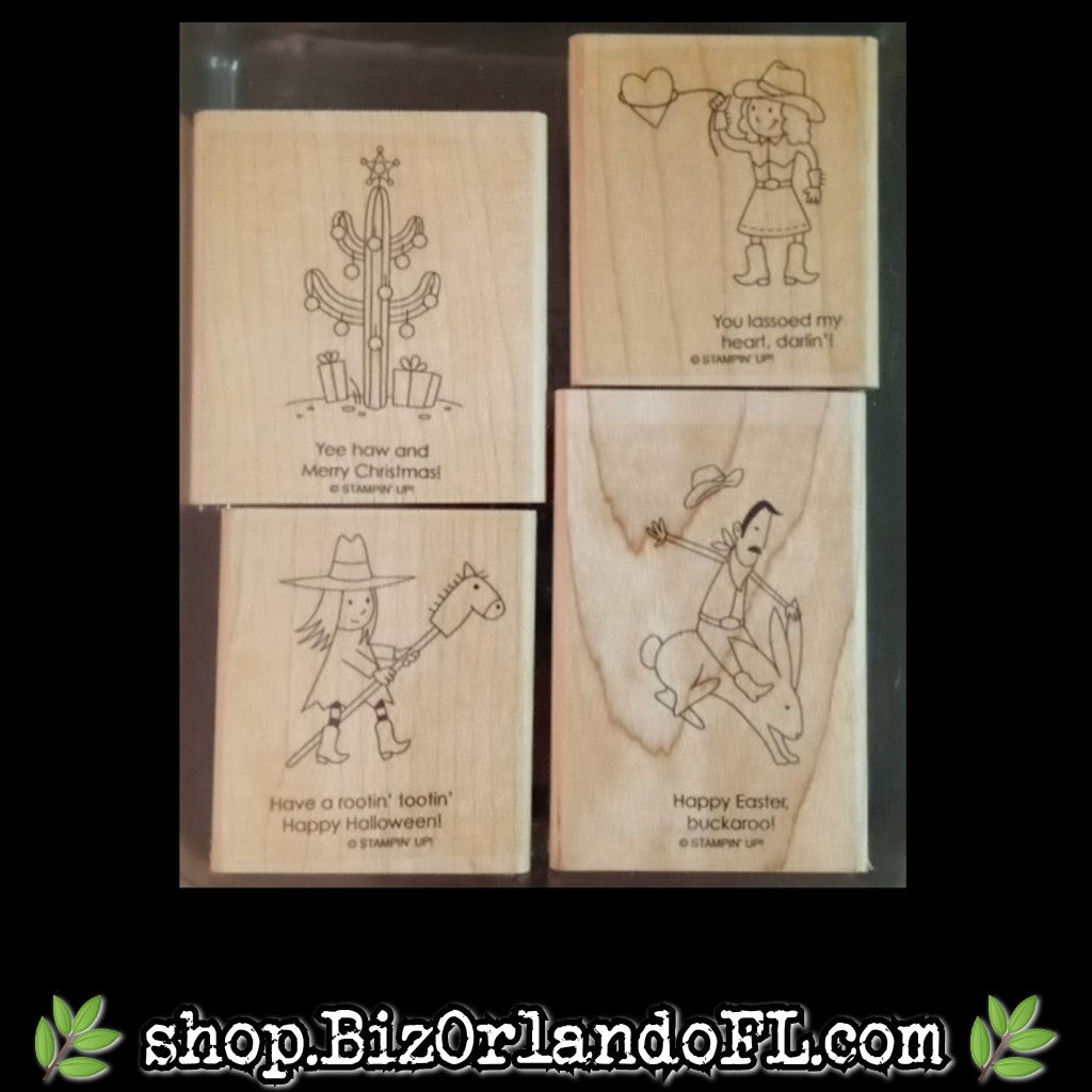 STAMPS: Yippee Kiyay Holiday Wooden Stamp Set (Stampin' Up!) *