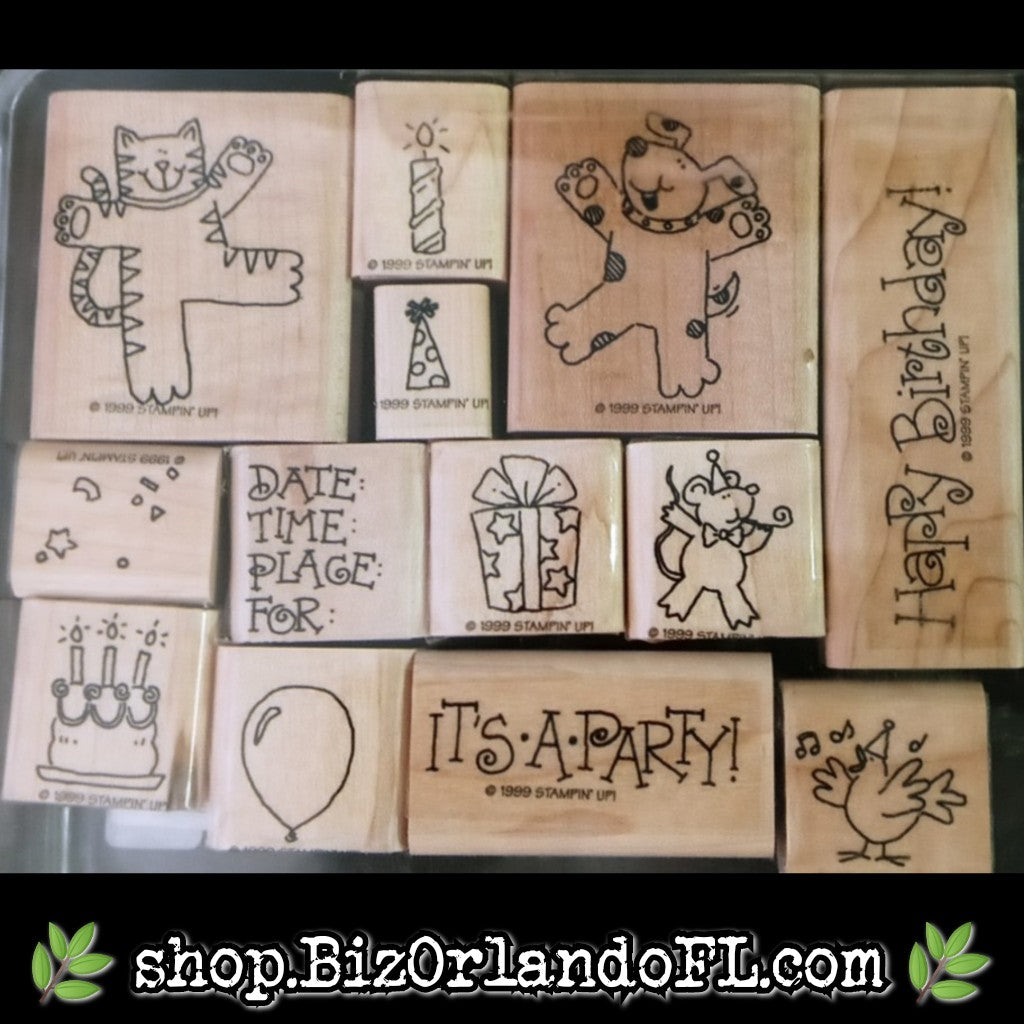 STAMPS: Party Animals Wooden Stamp Set (Stampin' Up!) *