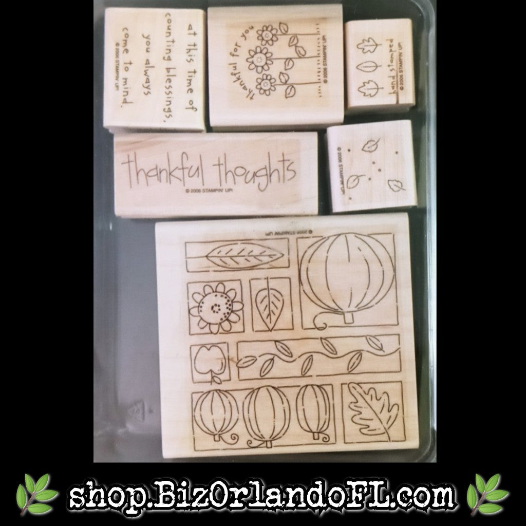 STAMPS: Thoroughly Thankful Wooden Stamp Set (Stampin' Up!) *