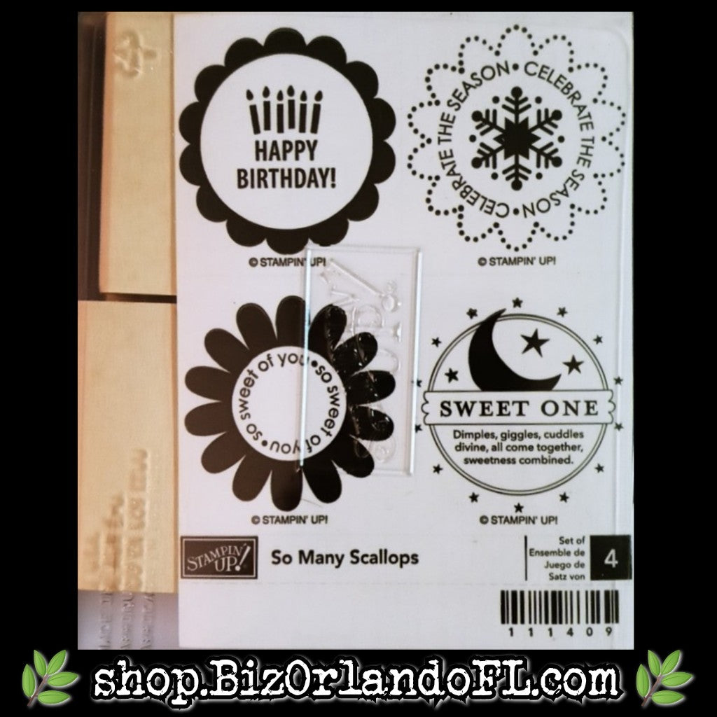 STAMPS: So Many Scallops Holiday Wooden Stamp Set (Stampin' Up!) *