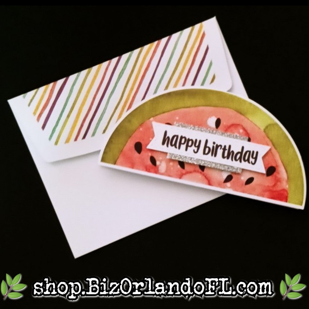 BIRTHDAY: Happy Birthday Handcrafted Greeting Card by Kathryn McHenry